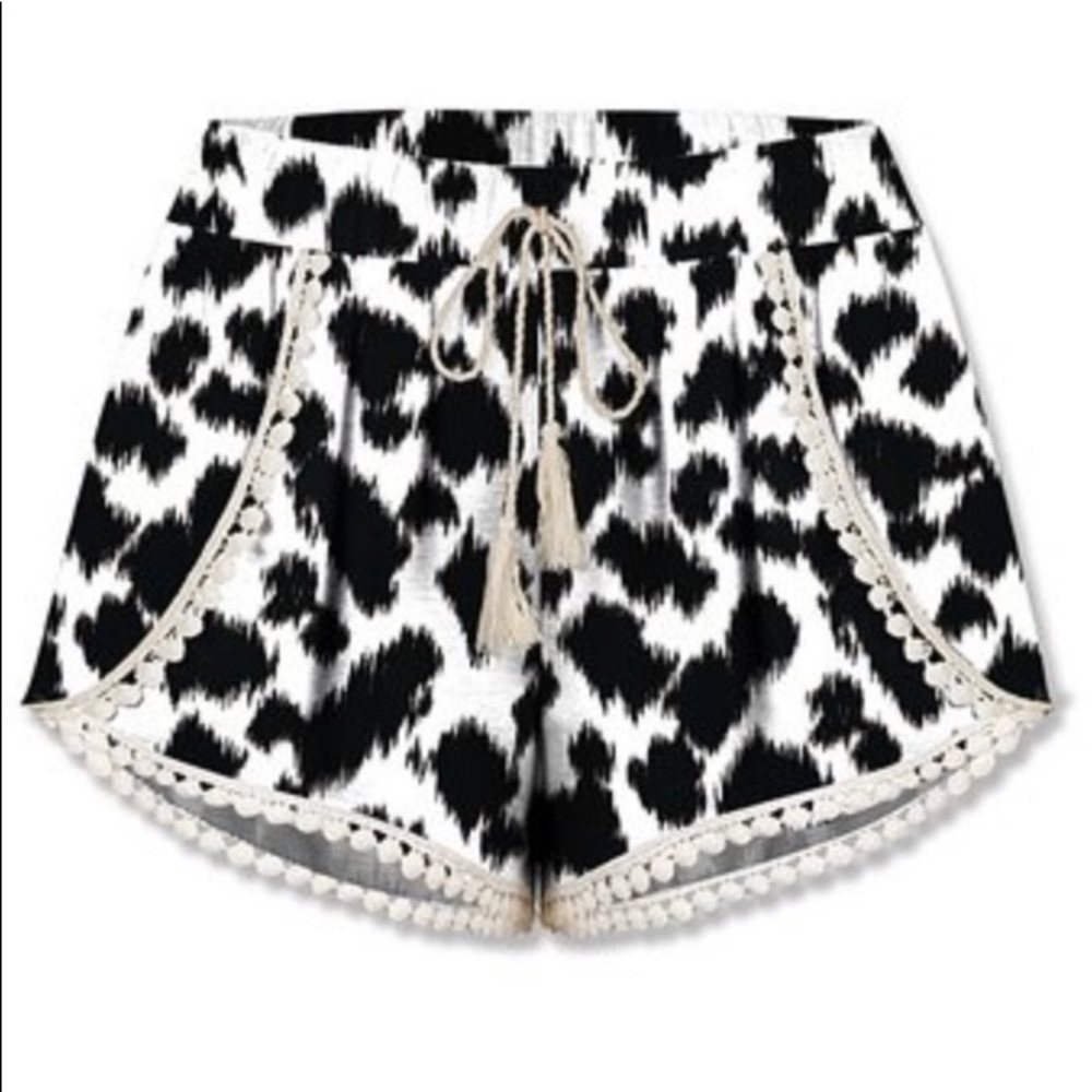Brand New! UDEAR: Black & White Cow Shorts